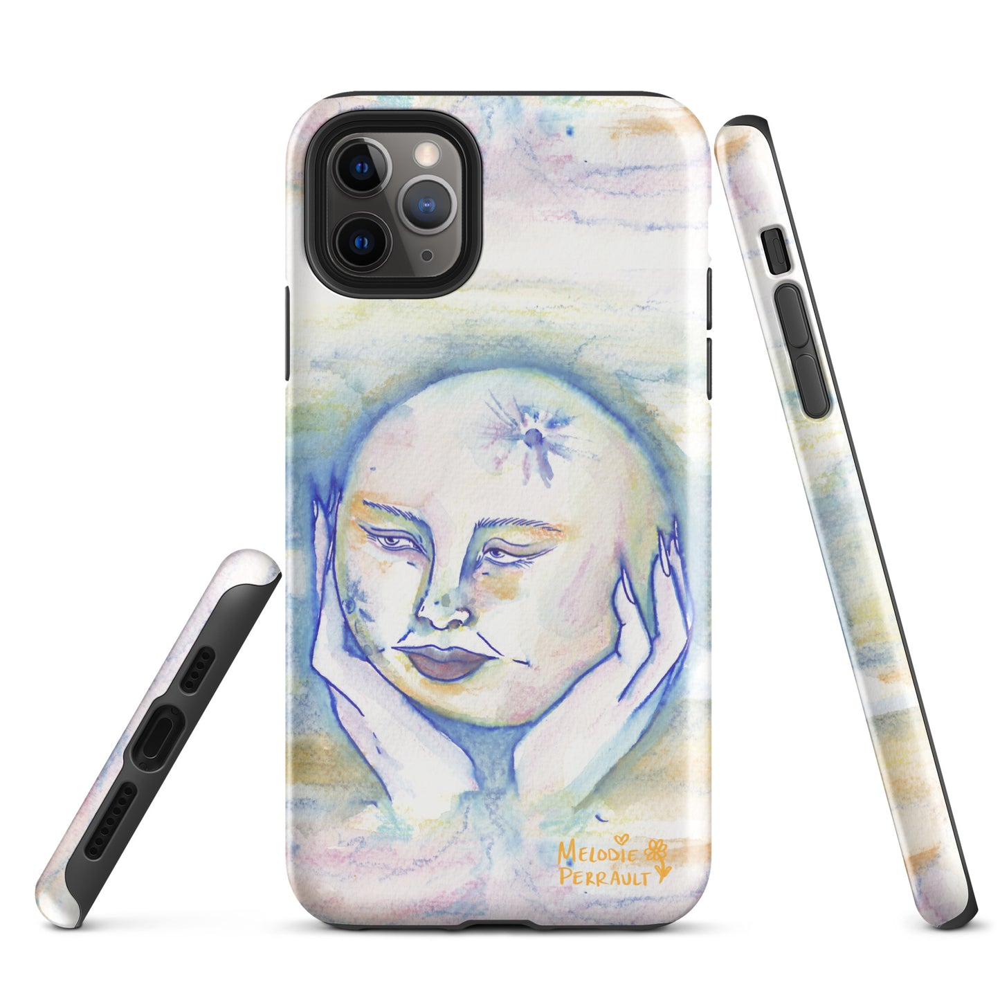 " Lady Moon " Watercolour Tough Case for iPhone®