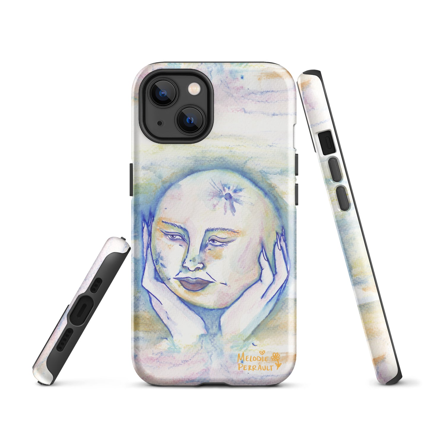 " Lady Moon " Watercolour Tough Case for iPhone®