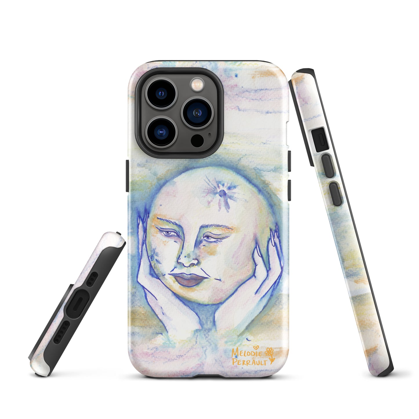 " Lady Moon " Watercolour Tough Case for iPhone®