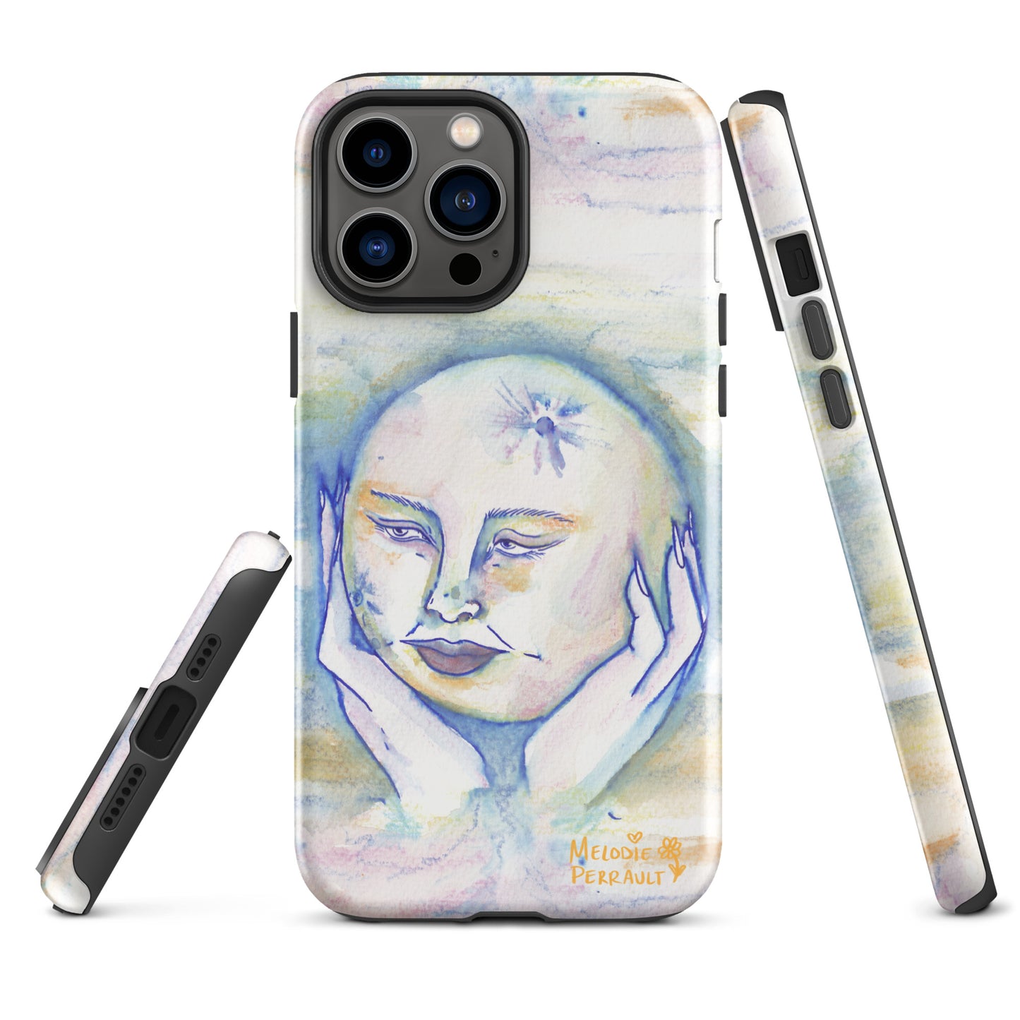 " Lady Moon " Watercolour Tough Case for iPhone®