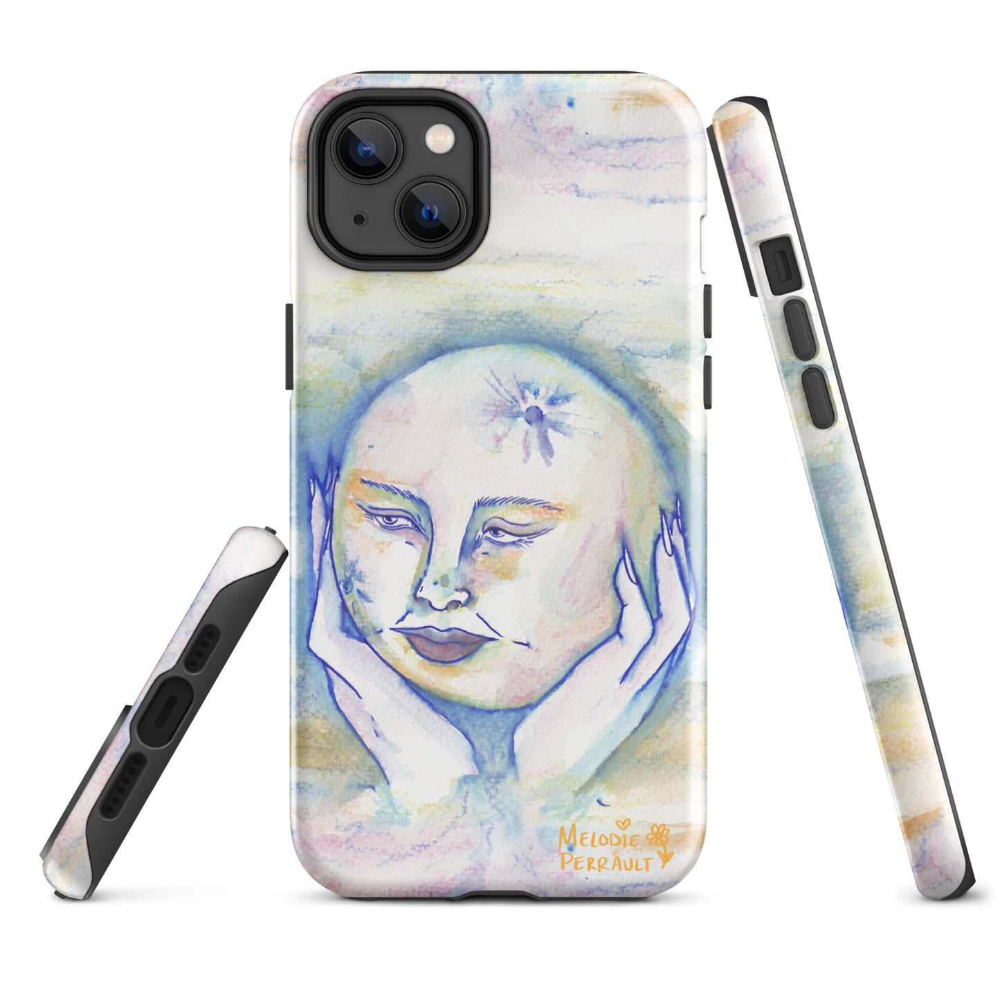 " Lady Moon " Watercolour Tough Case for iPhone®