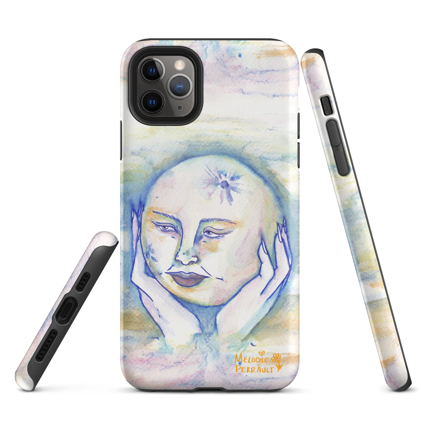 " Lady Moon " Watercolour Tough Case for iPhone®