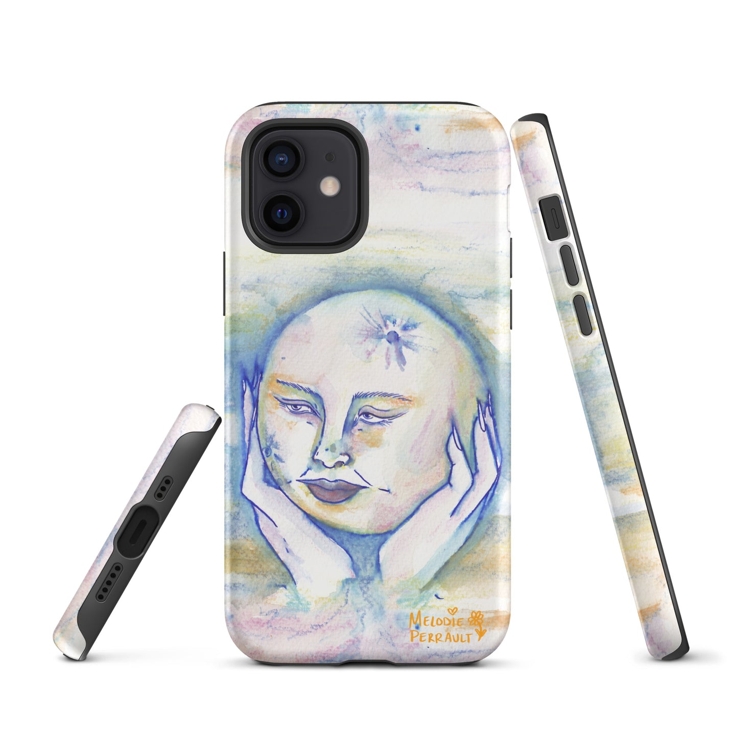 " Lady Moon " Watercolour Tough Case for iPhone®
