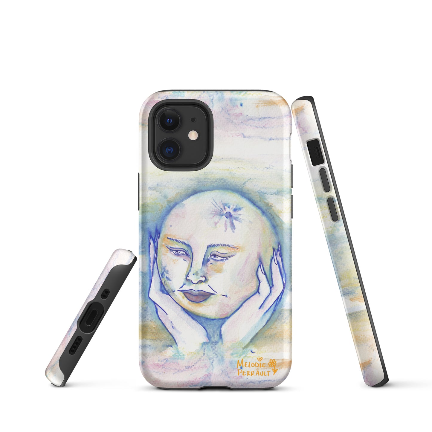 " Lady Moon " Watercolour Tough Case for iPhone®