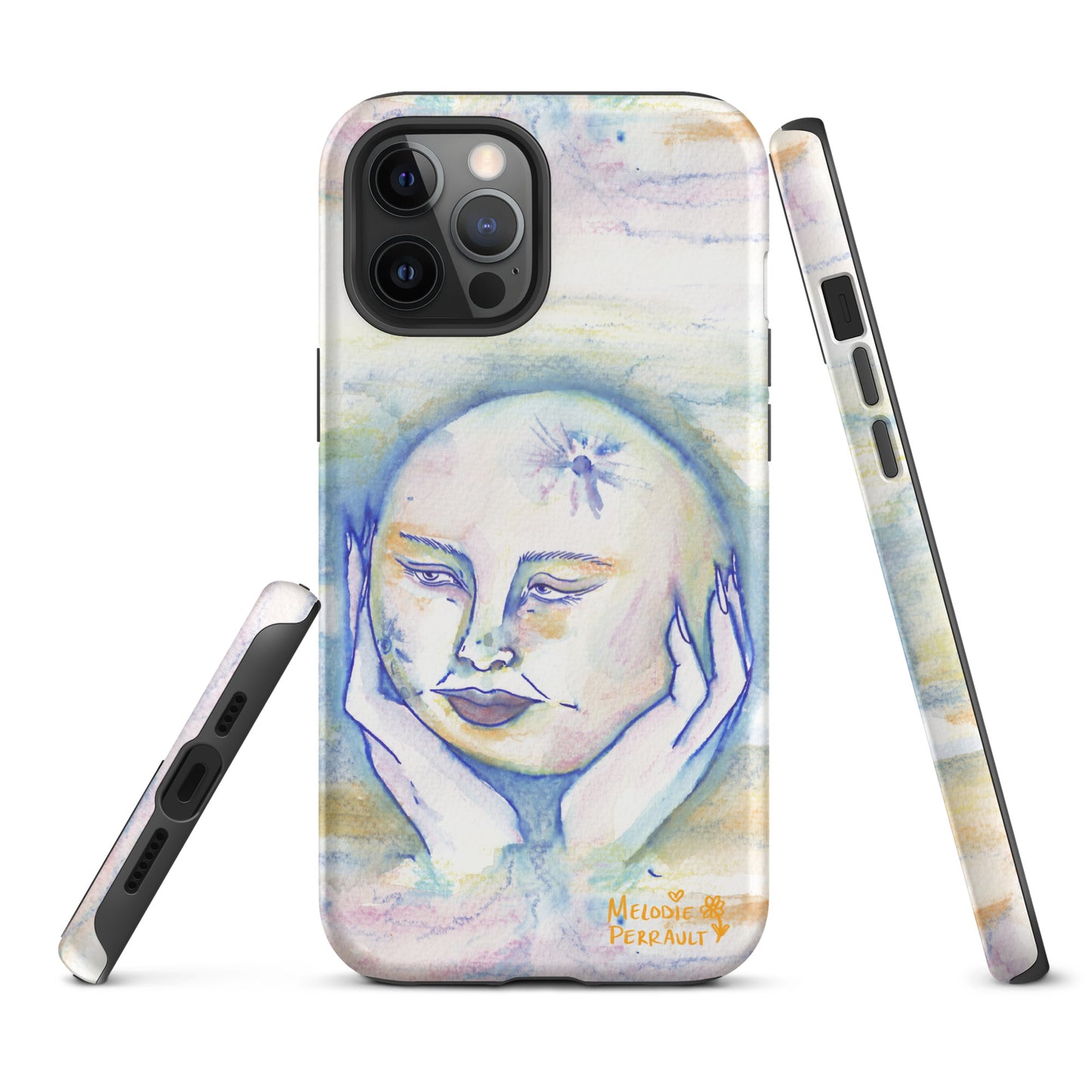 " Lady Moon " Watercolour Tough Case for iPhone®