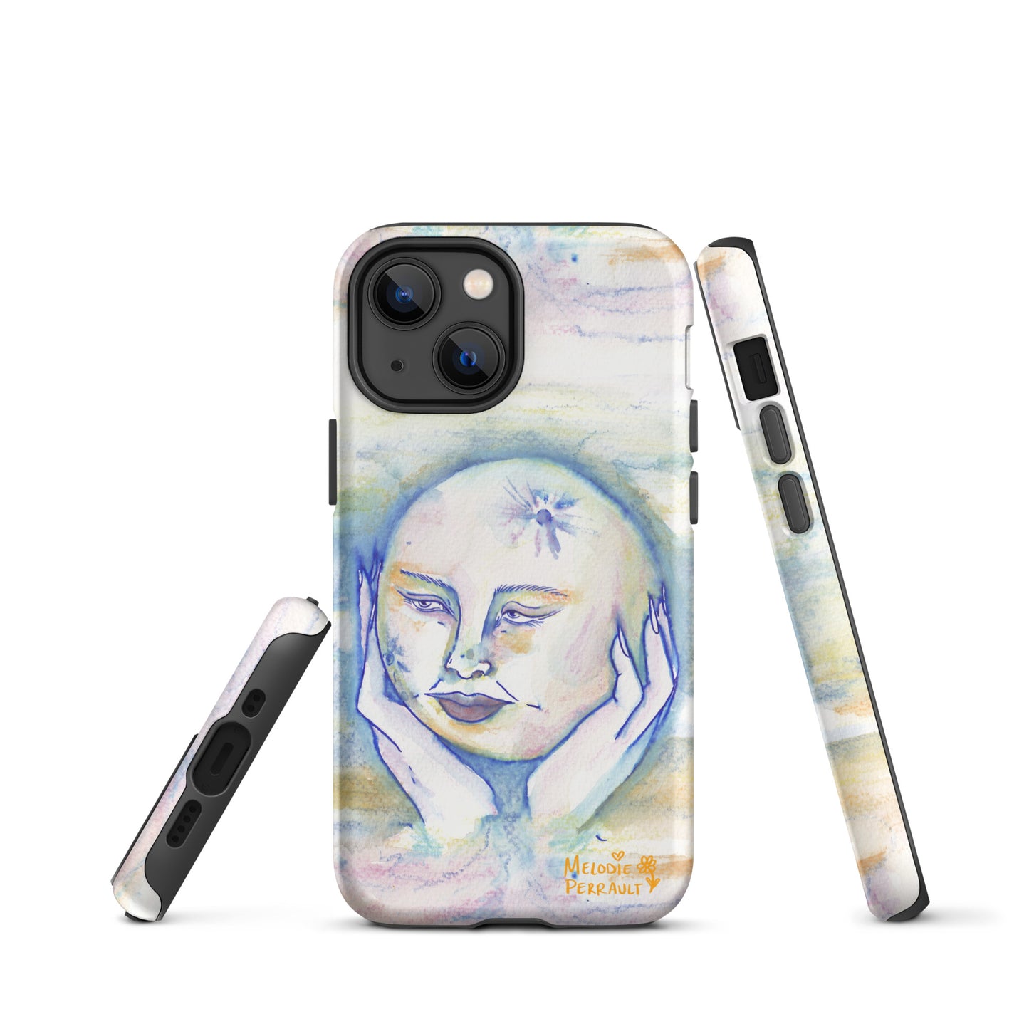 " Lady Moon " Watercolour Tough Case for iPhone®