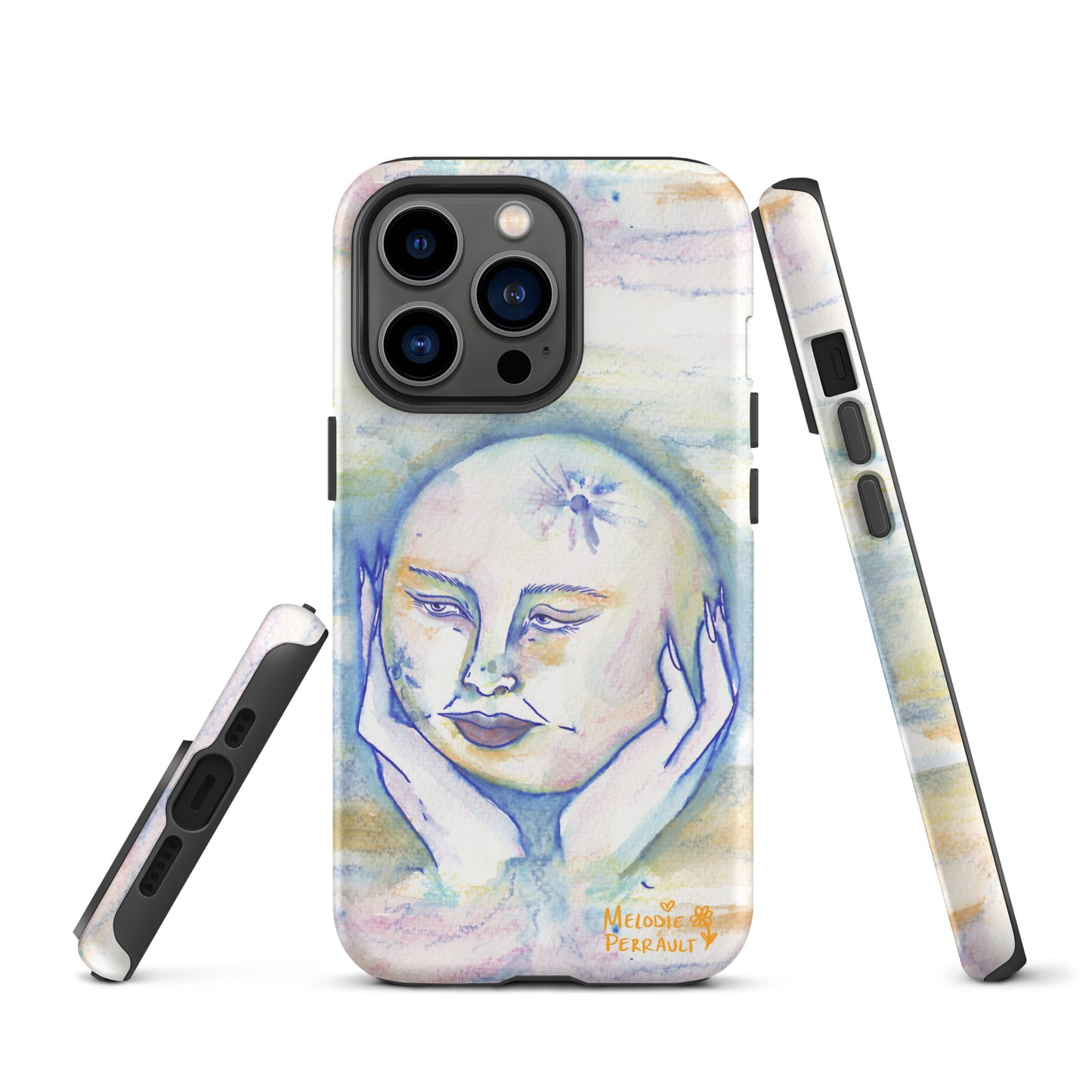 " Lady Moon " Watercolour Tough Case for iPhone®