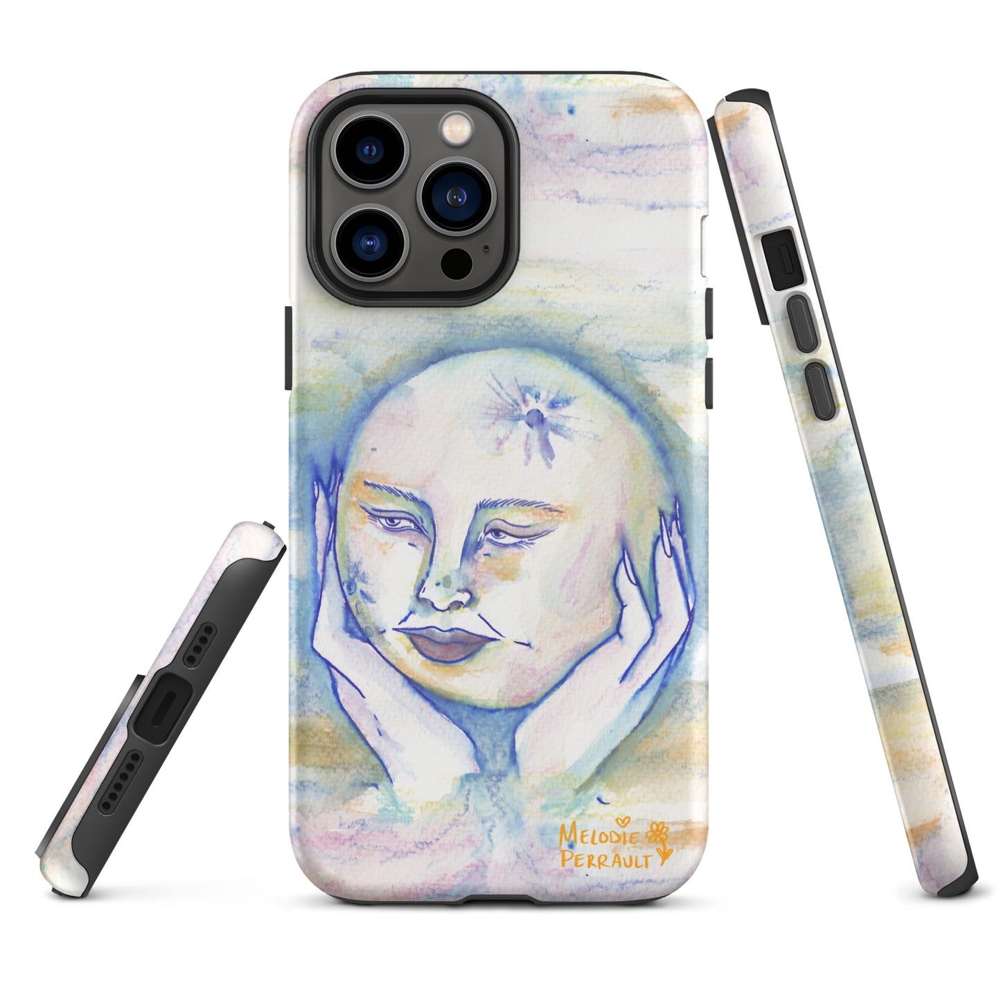 " Lady Moon " Watercolour Tough Case for iPhone®