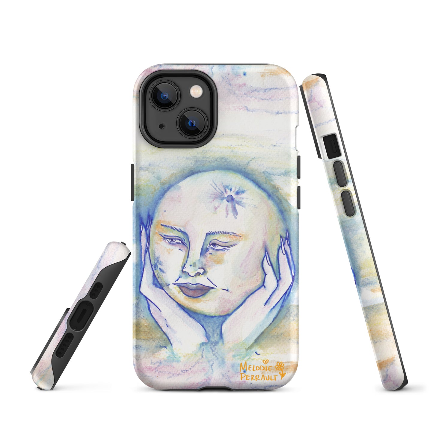 " Lady Moon " Watercolour Tough Case for iPhone®