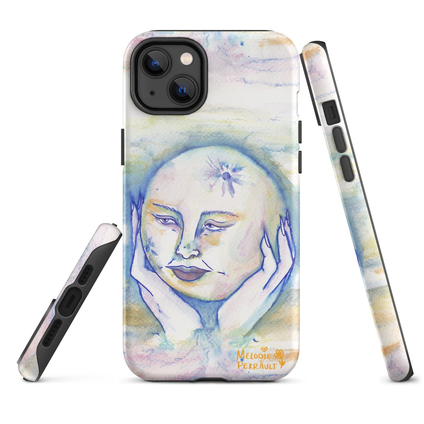 " Lady Moon " Watercolour Tough Case for iPhone®
