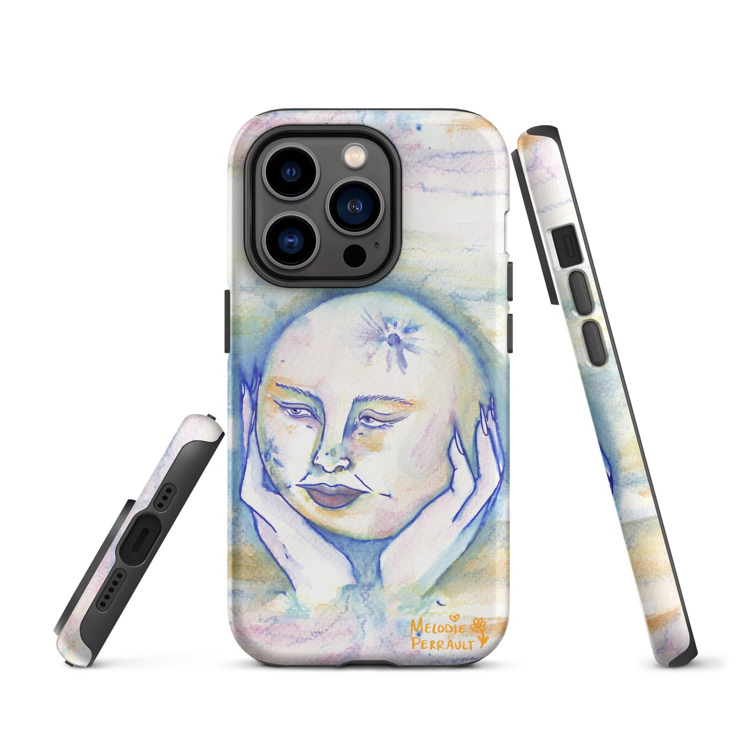 " Lady Moon " Watercolour Tough Case for iPhone®