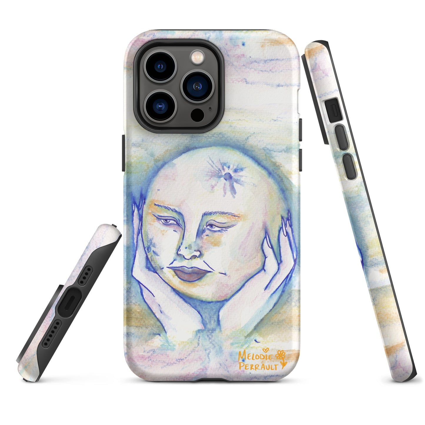 " Lady Moon " Watercolour Tough Case for iPhone®