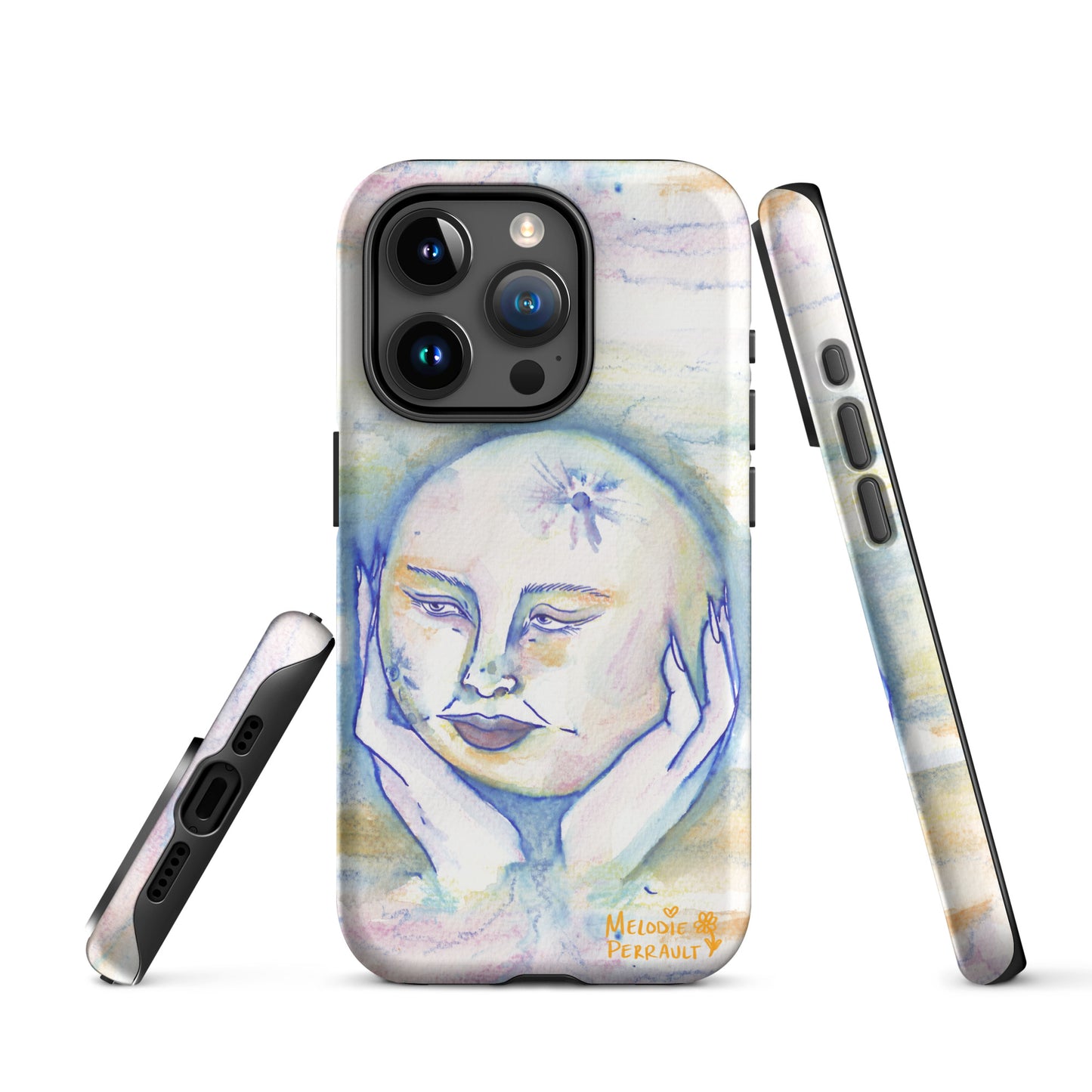 " Lady Moon " Watercolour Tough Case for iPhone®