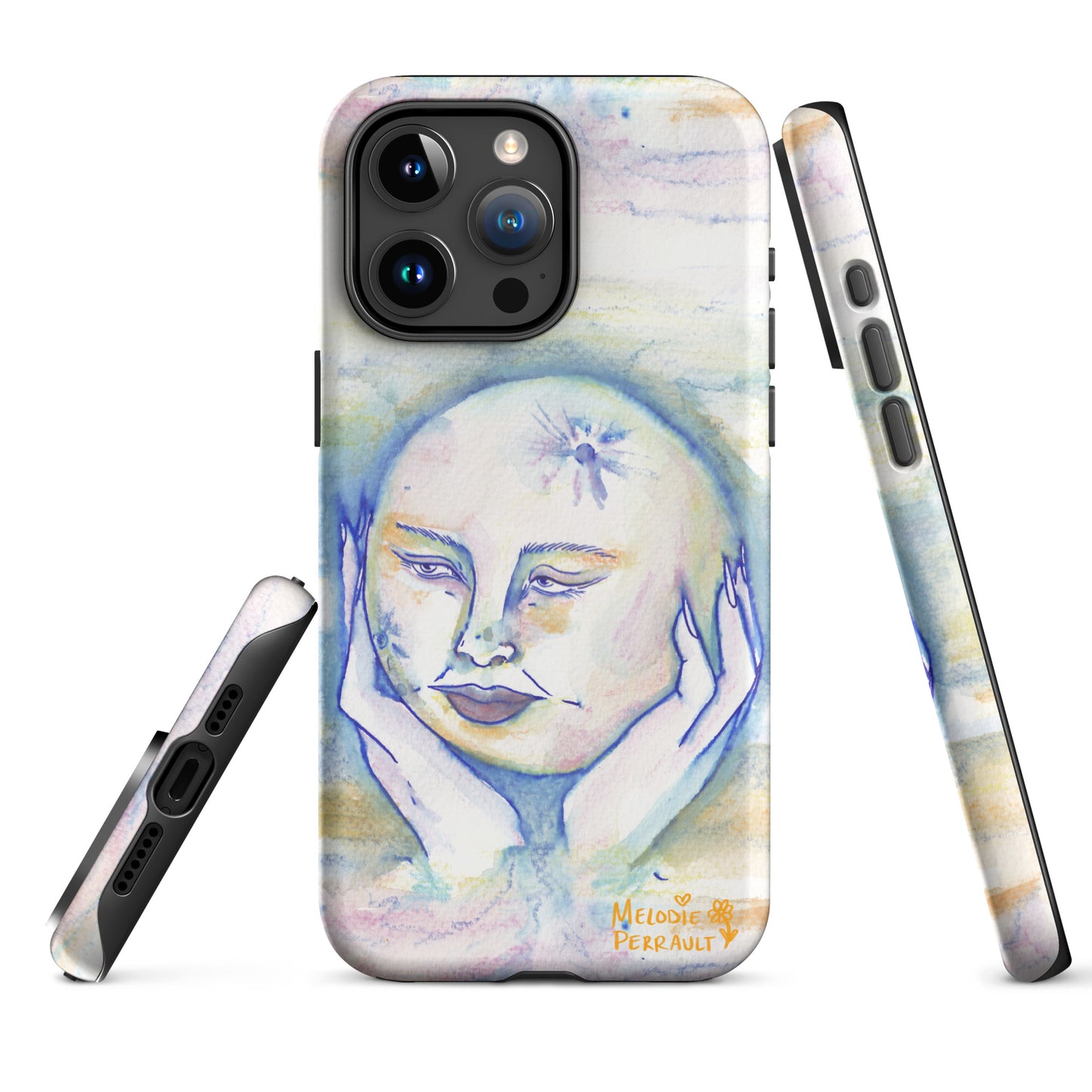" Lady Moon " Watercolour Tough Case for iPhone®