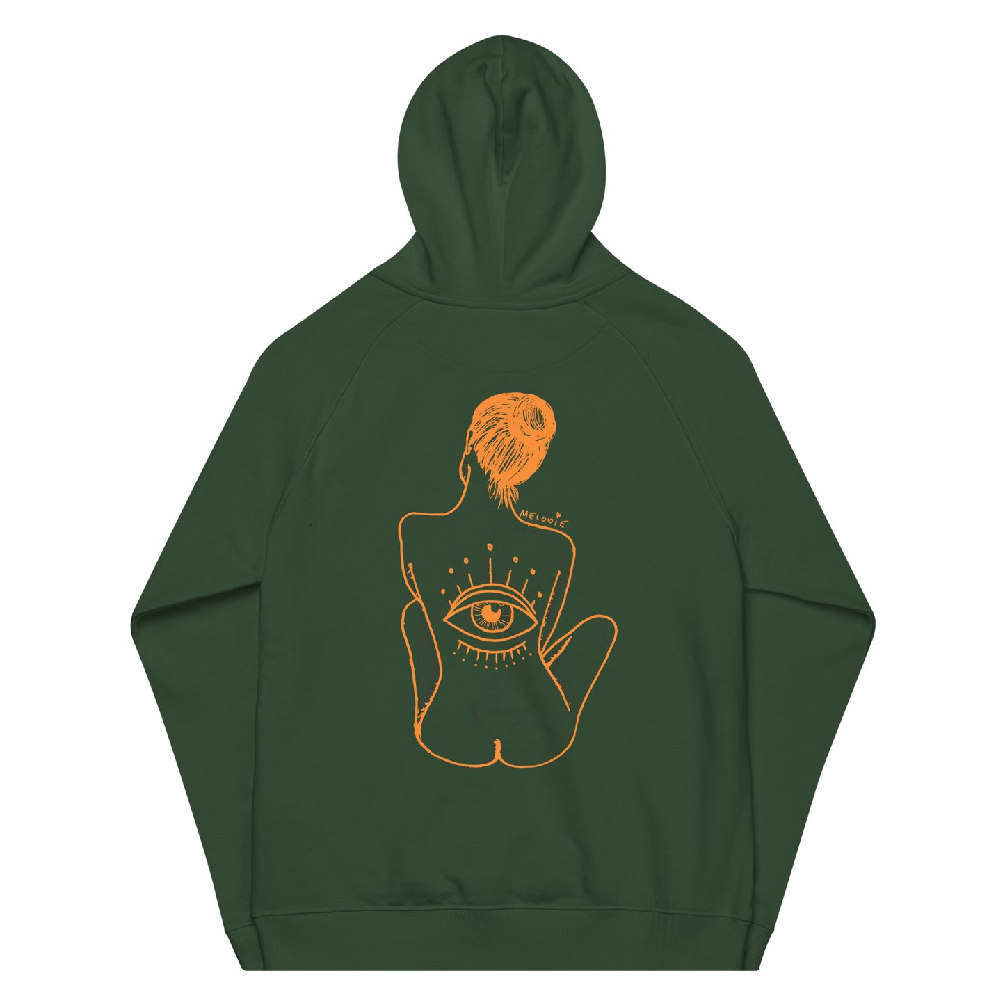 " Watch Your Back " Unisex eco raglan hoodie