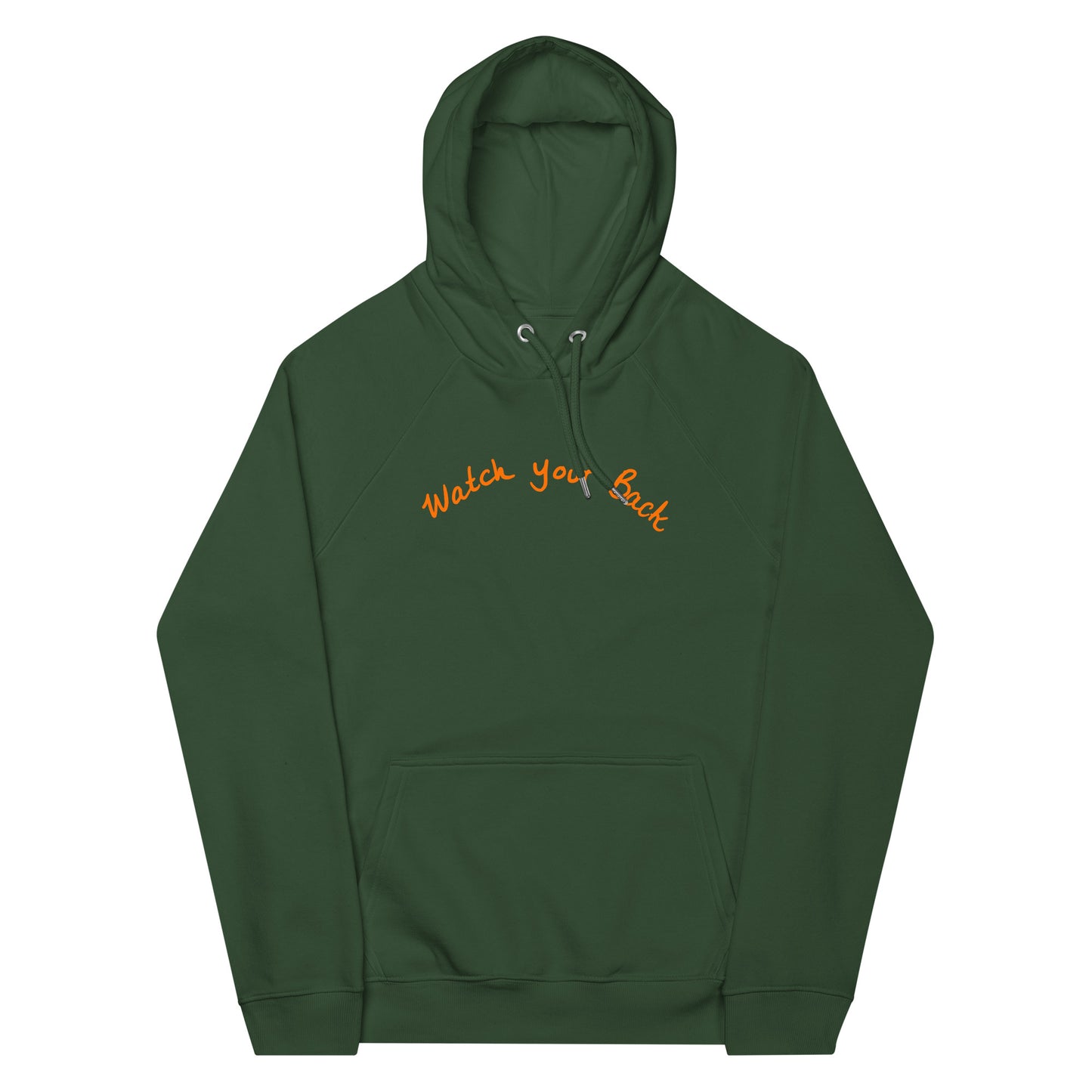 " Watch Your Back " Unisex eco raglan hoodie