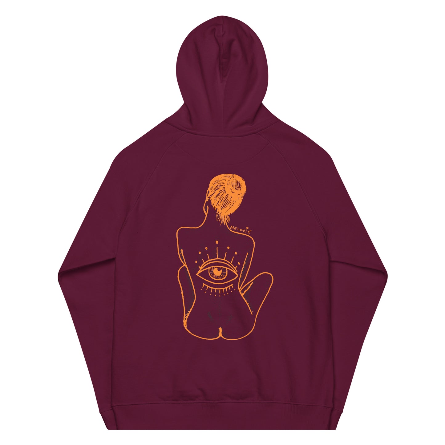" Watch Your Back " Unisex eco raglan hoodie