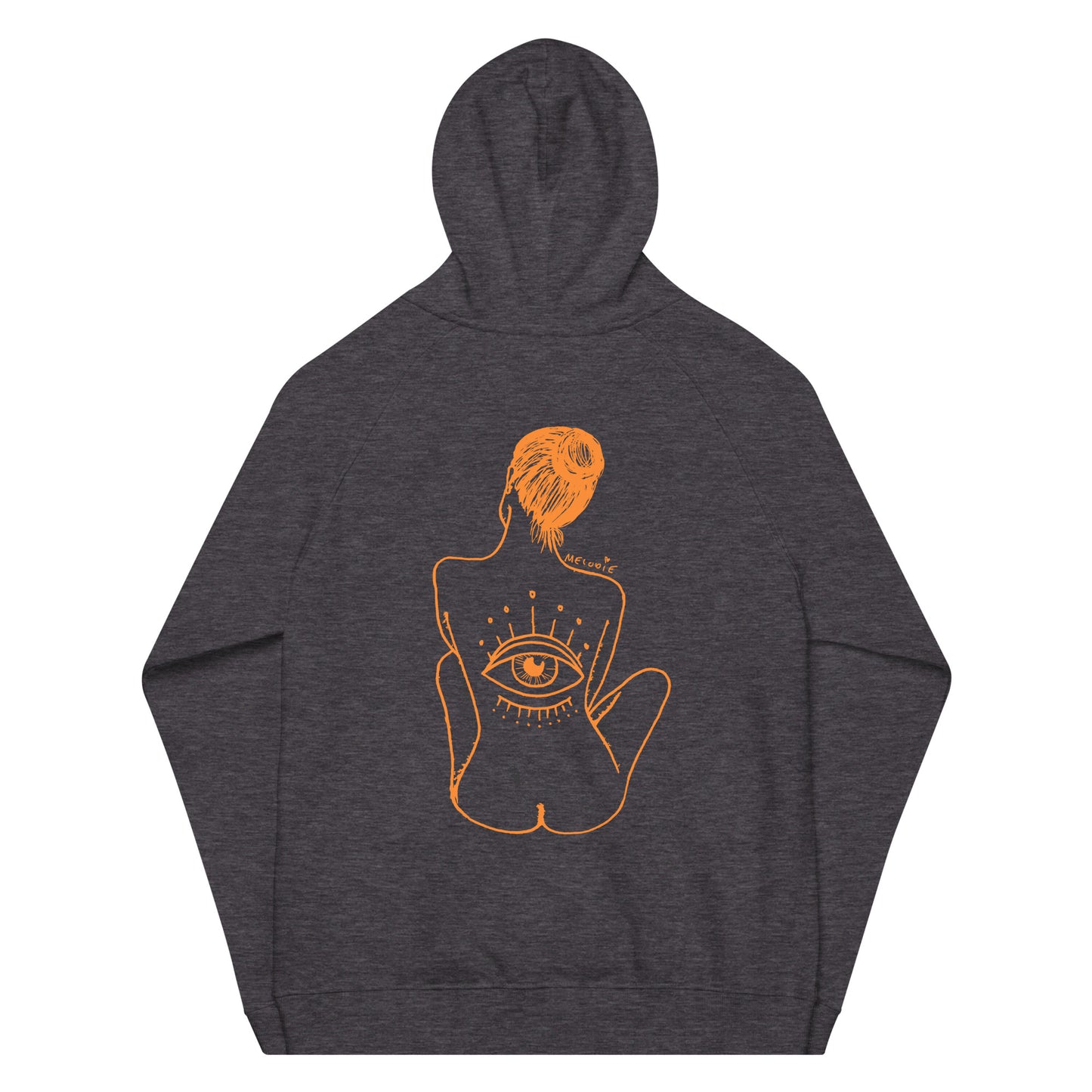 " Watch Your Back " Unisex eco raglan hoodie