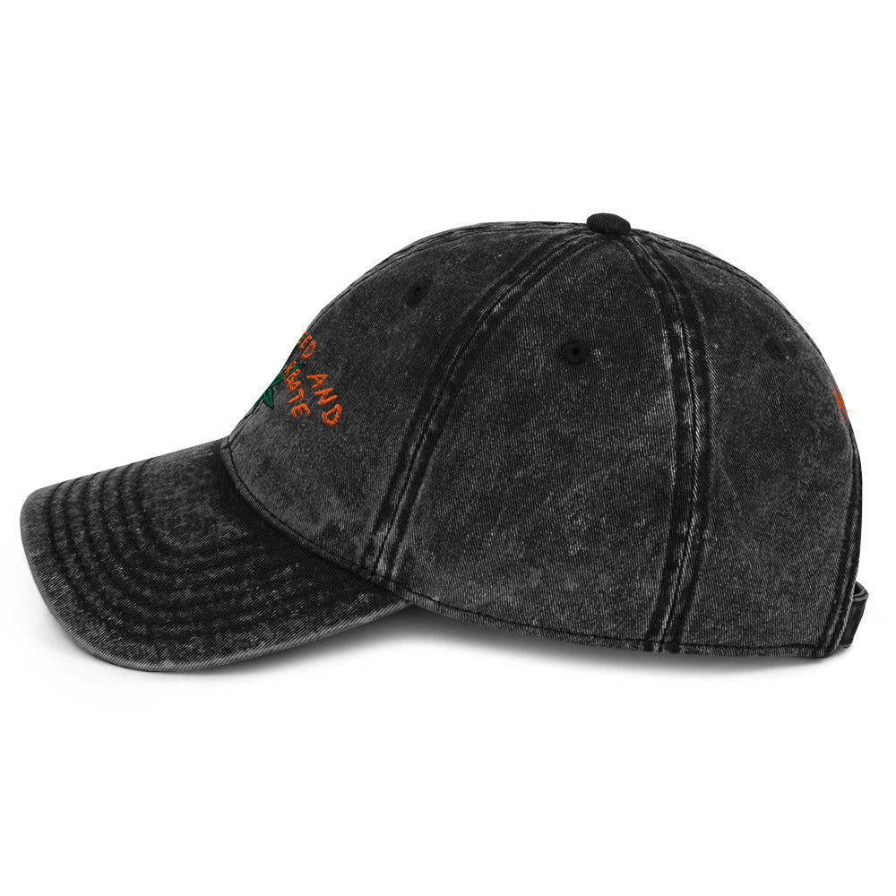 " Smoke Weed & Masturbate " Vintage Cotton Twill Cap