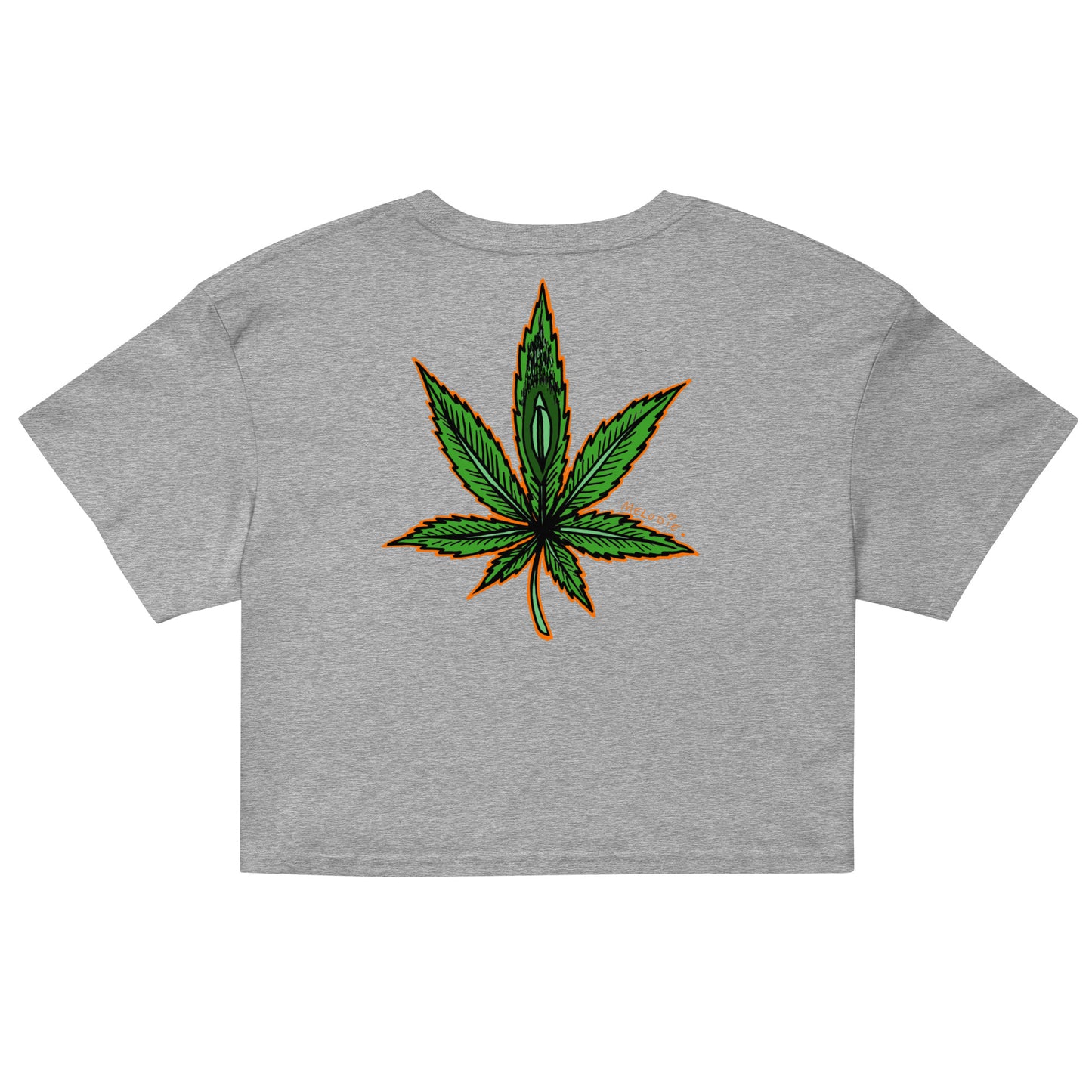 " Smoke Weed & Masturbate " Back Print Women’s crop top