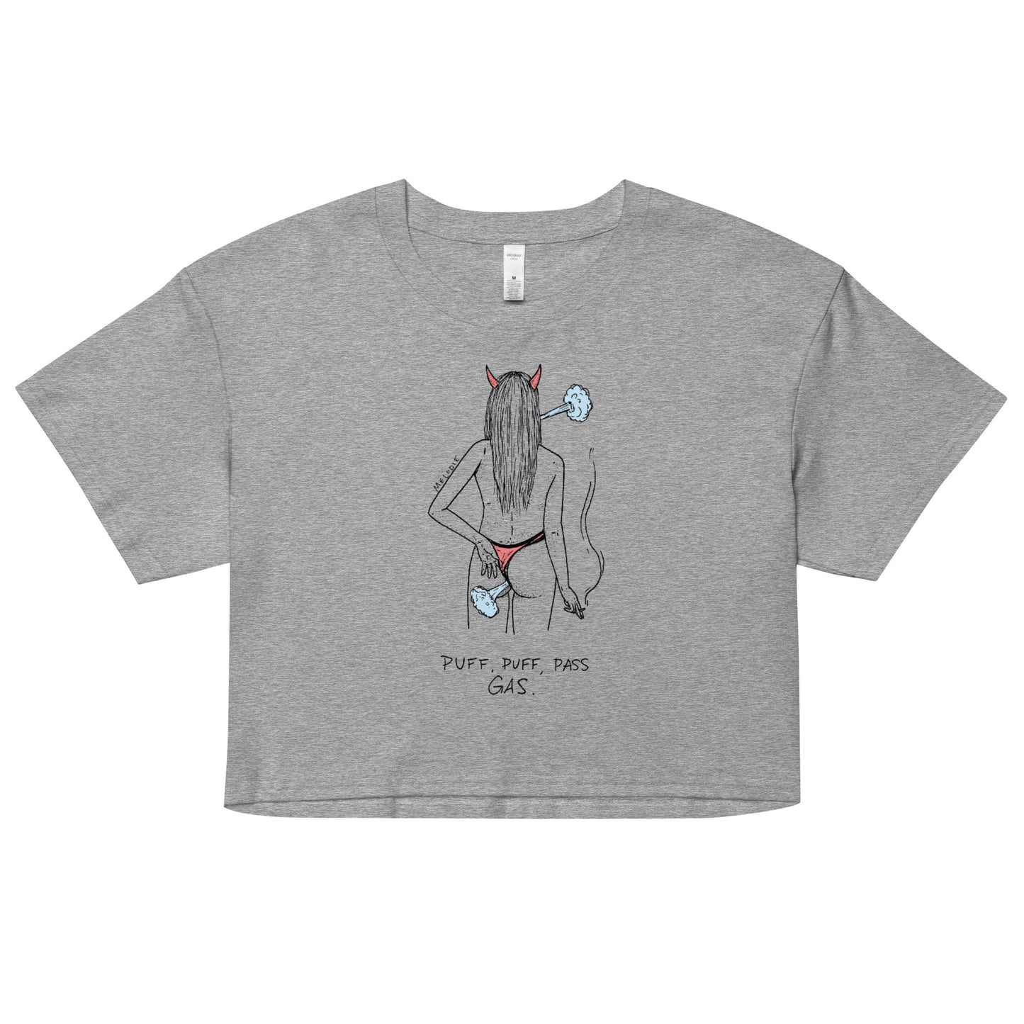 " Puff, Puff, Pass Gas " Women’s crop top