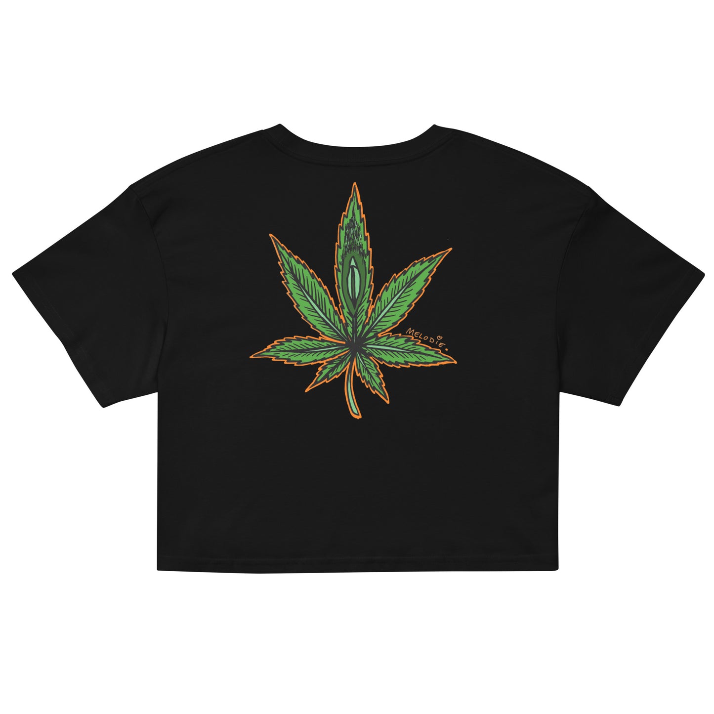 " Smoke Weed & Masturbate " Back Print Women’s crop top