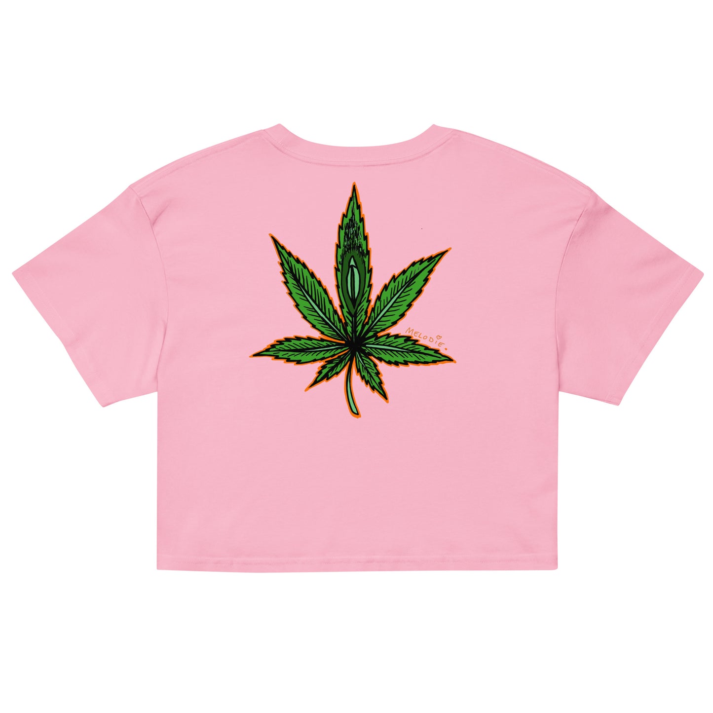 " Smoke Weed & Masturbate " Back Print Women’s crop top