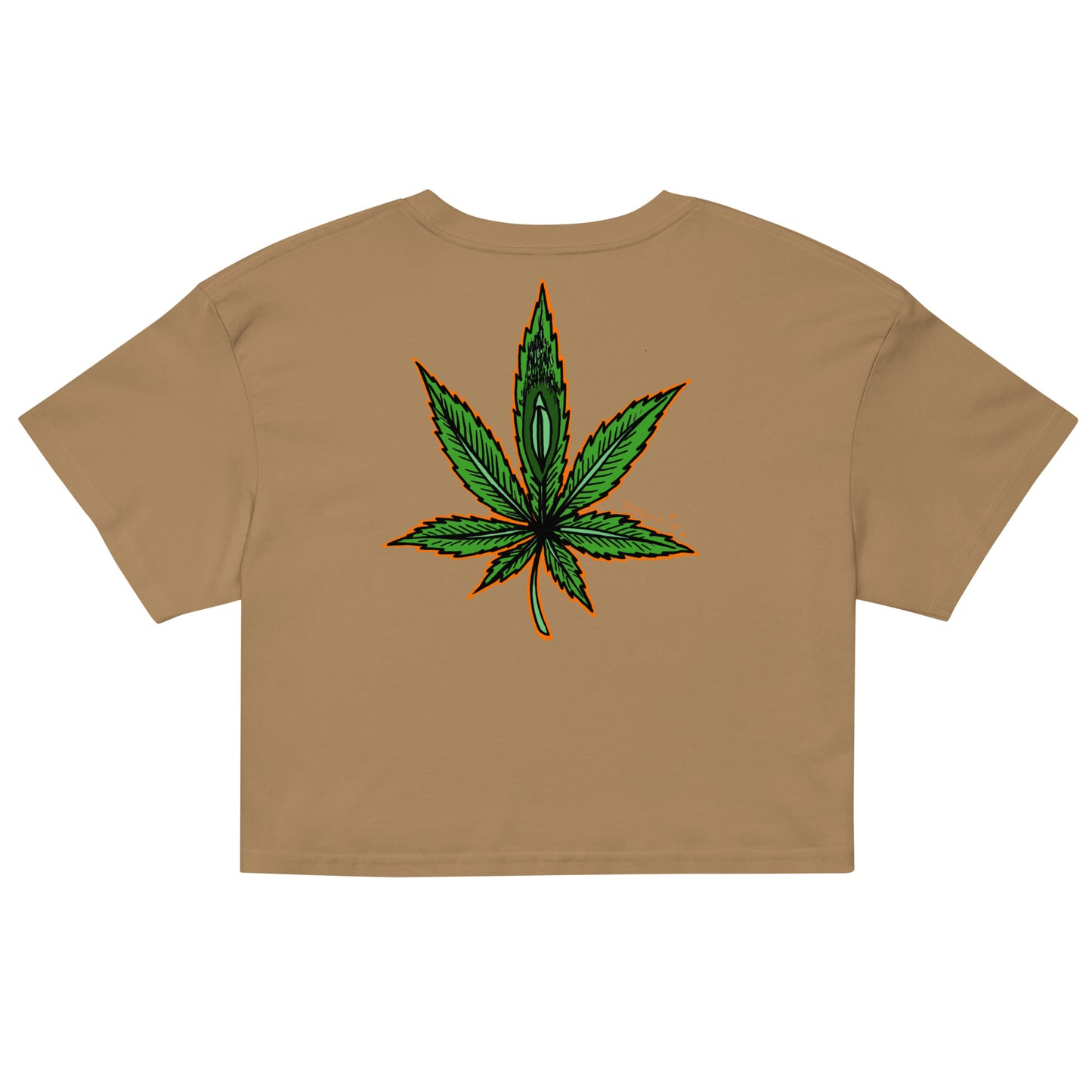 " Smoke Weed & Masturbate " Back Print Women’s crop top