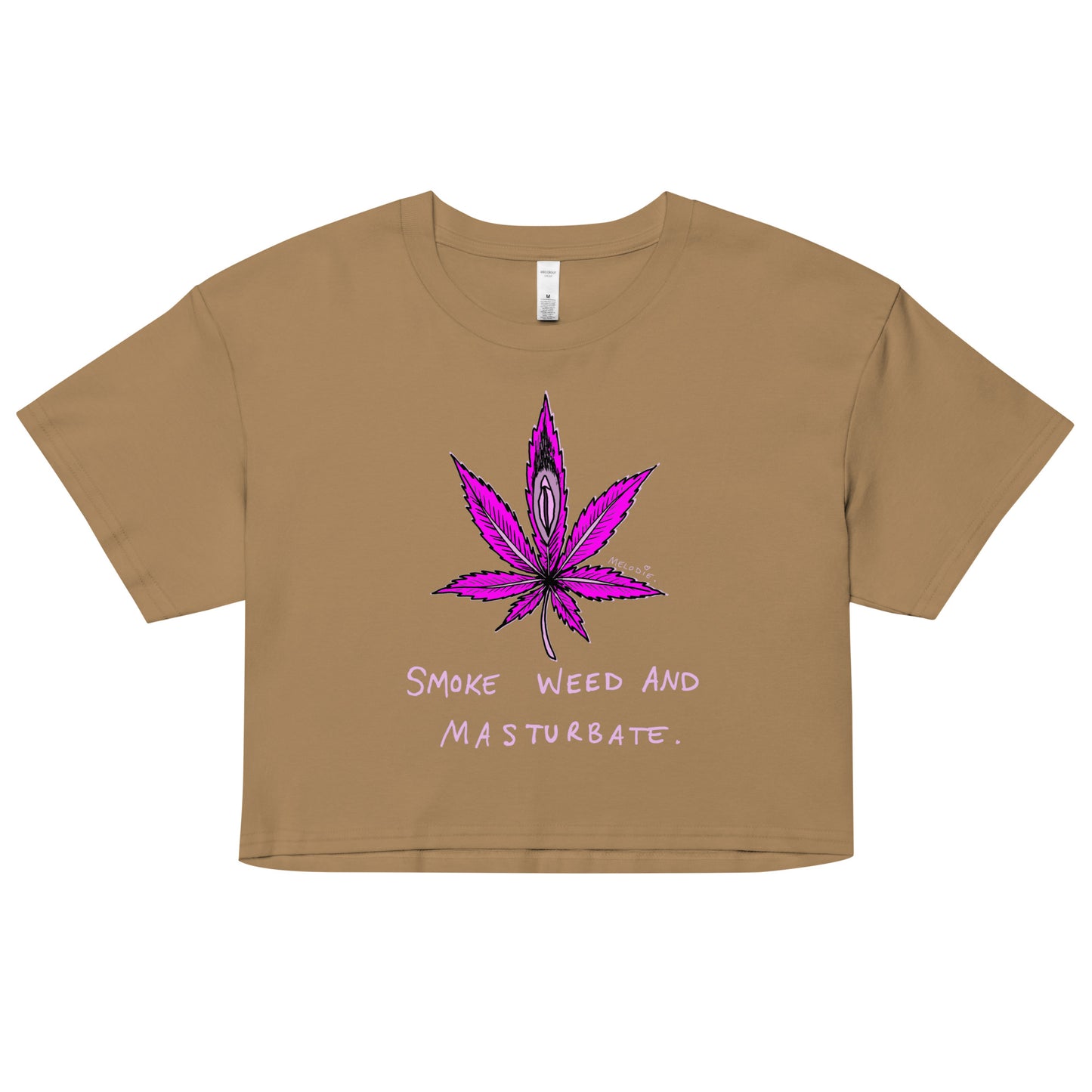 " 2024 Smoke Weed & Masturbate " Women’s crop top