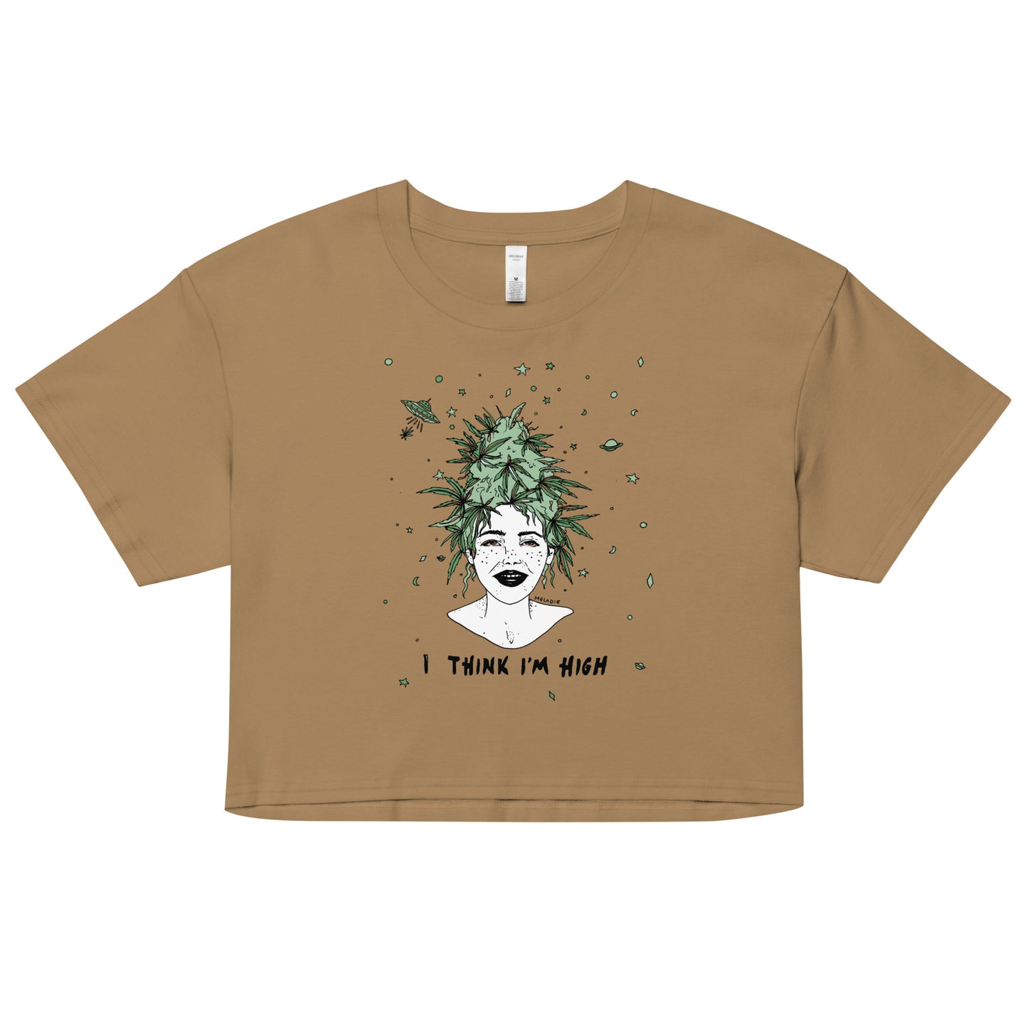 " I Think I’m High " Women’s crop top