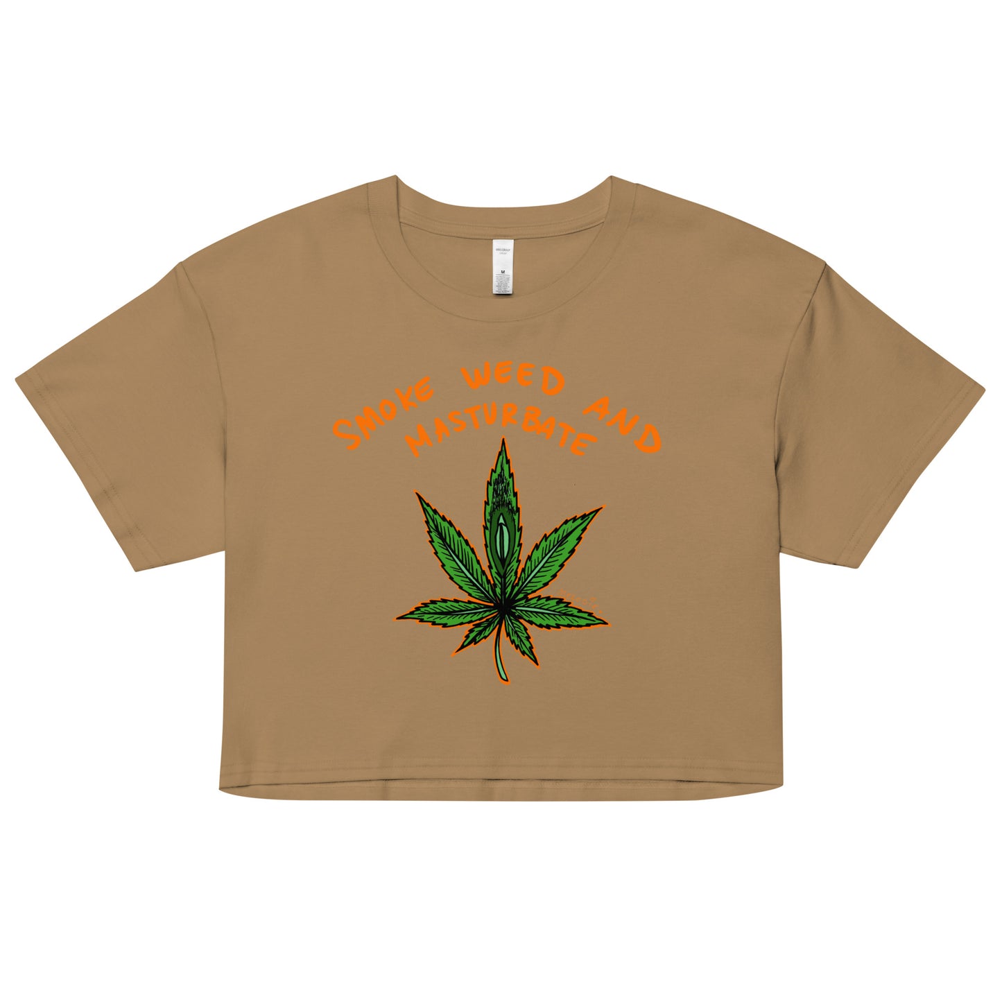 " Smoke Weed & Masturbate " New Fit * Women’s crop top