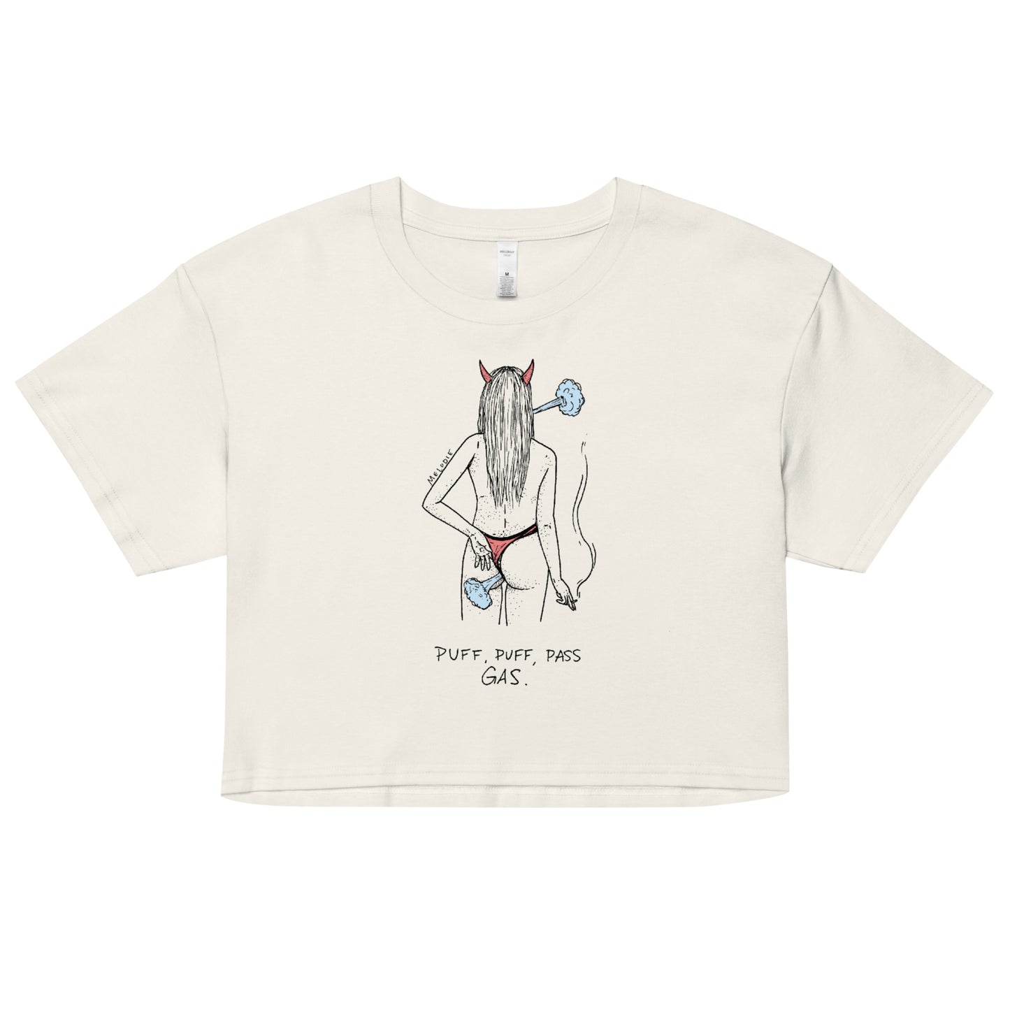 " Puff, Puff, Pass Gas " Women’s crop top