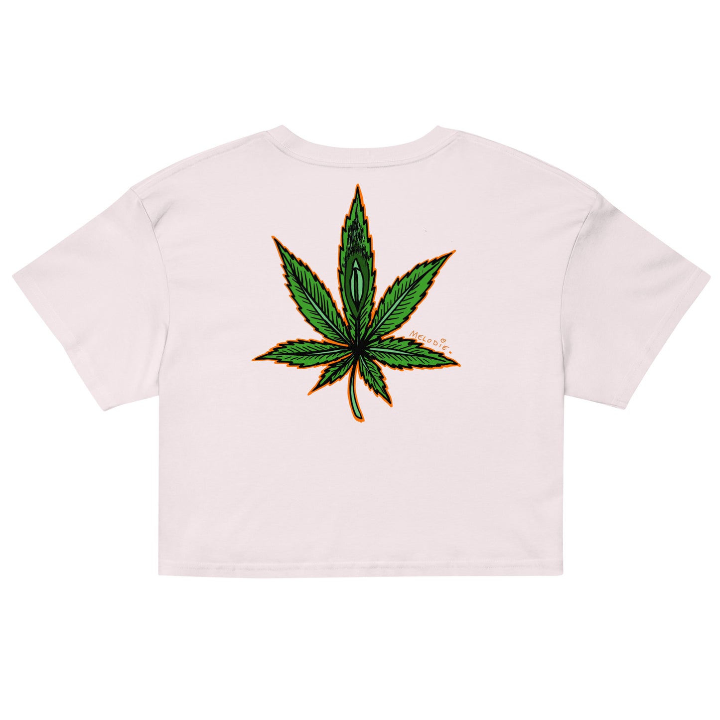 " Smoke Weed & Masturbate " Back Print Women’s crop top
