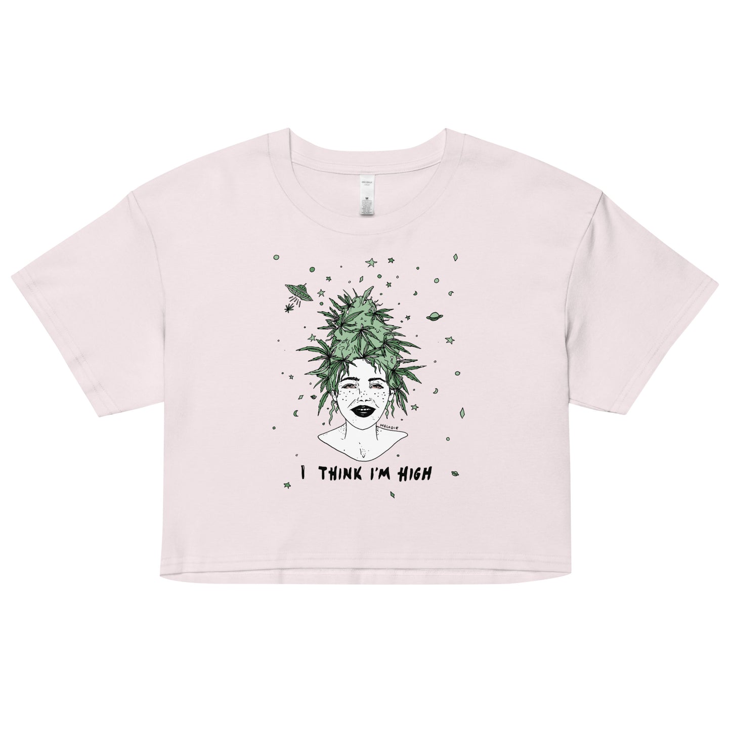 " I Think I’m High " Women’s crop top