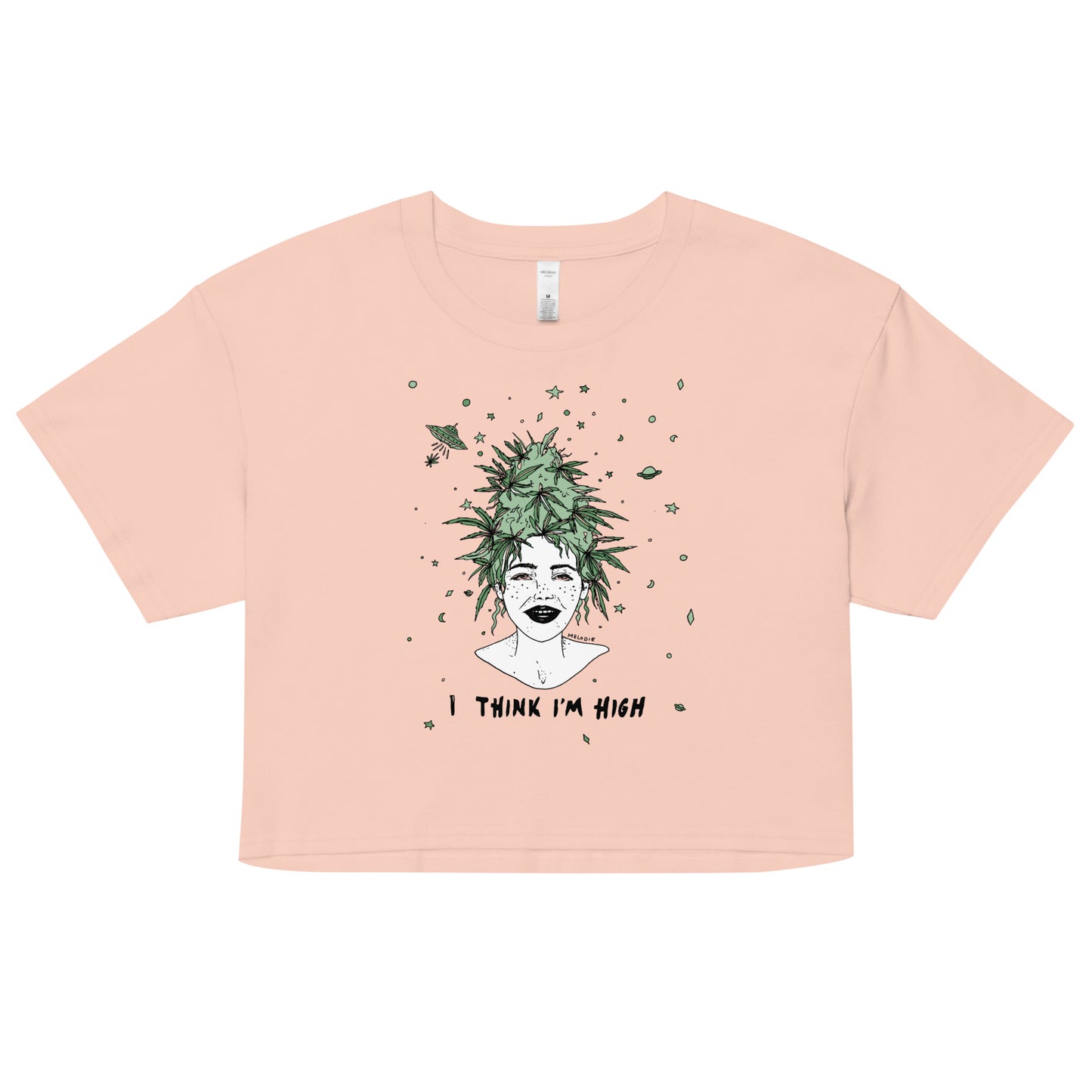" I Think I’m High " Women’s crop top