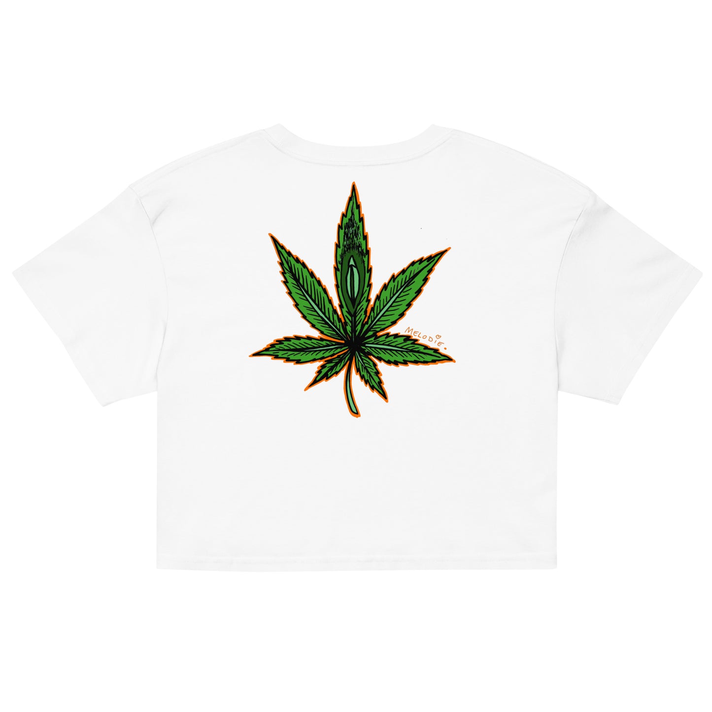 " Smoke Weed & Masturbate " Back Print Women’s crop top