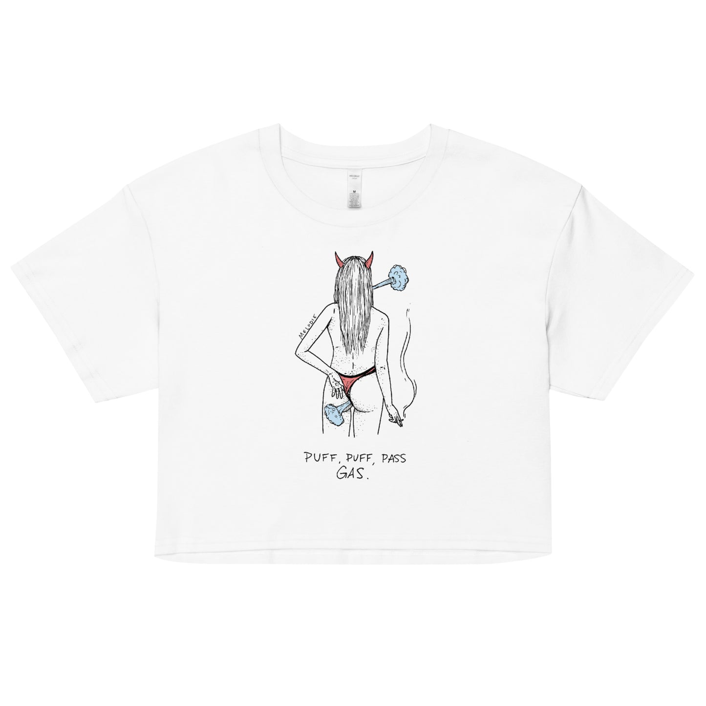 " Puff, Puff, Pass Gas " Women’s crop top