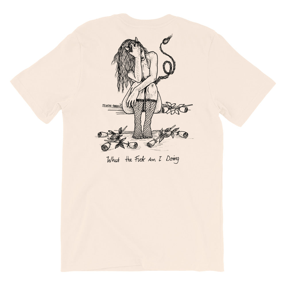 " WTF Am I Doing ? "X " So Tired " Front And Back Print Short-Sleeve Unisex T-Shirt