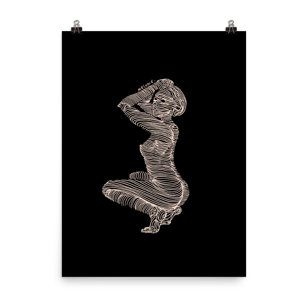 " 7/7 Deadly sins " White Ink, Print/Poster