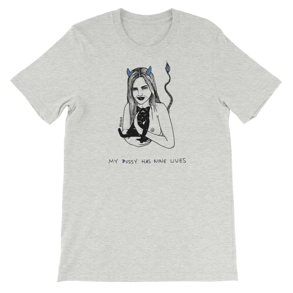 " My pussy Has 9 Lives " Short-Sleeve Unisex T-Shirt