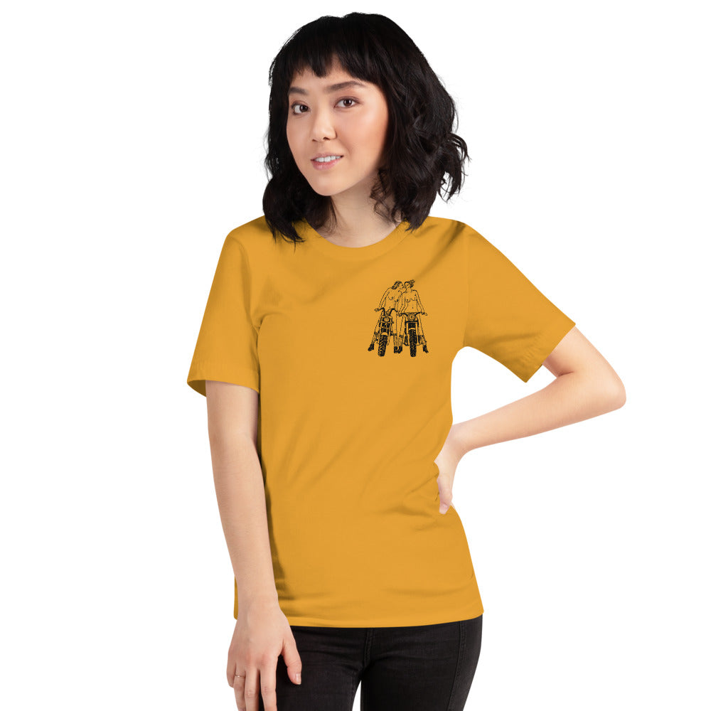 " Babes On Bikes " Front And Back Print Short-Sleeve Unisex T-Shirt