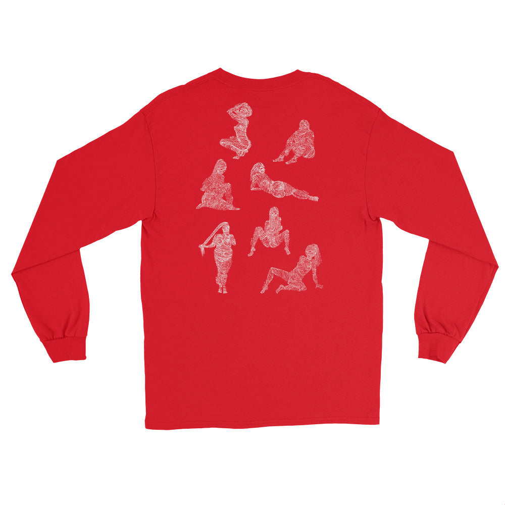 " 1/7 Deadly sins " Front and back Print Dark Men’s Long Sleeve Shirt