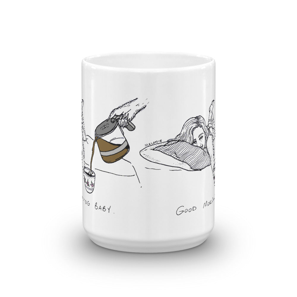 " Good Morning Baby " White Glossy Mug