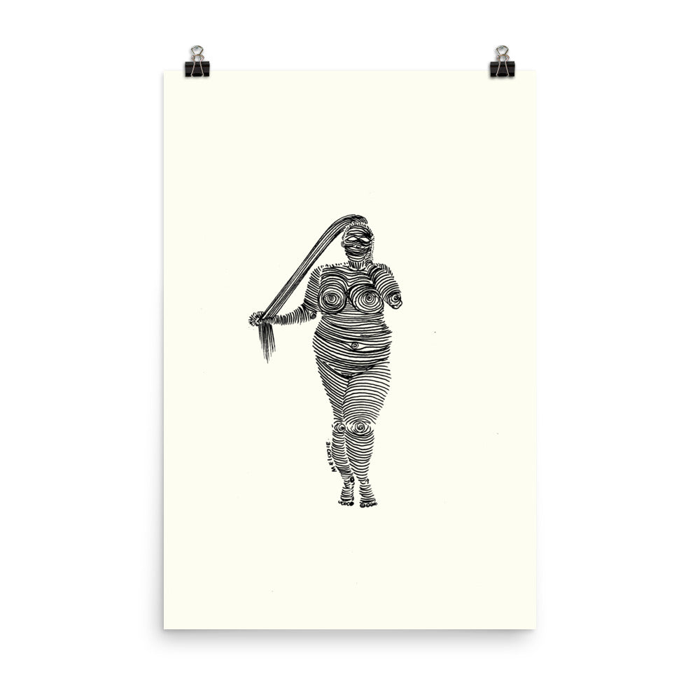 " 4 /7 Deadly sins " Black Ink, Print/Poster