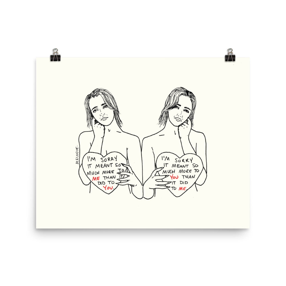 " I'm Sorry " Print / Poster