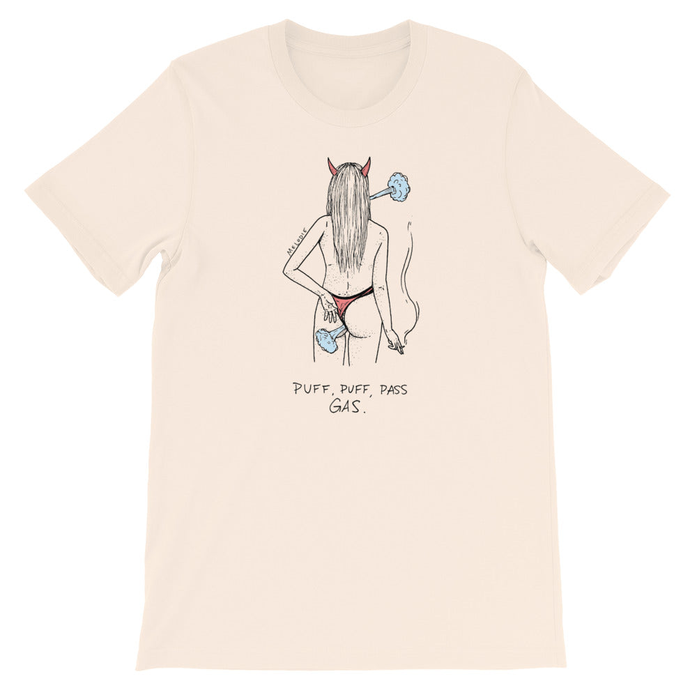 " Puff Puff Pass Gas " Short-Sleeve Unisex T-Shirt