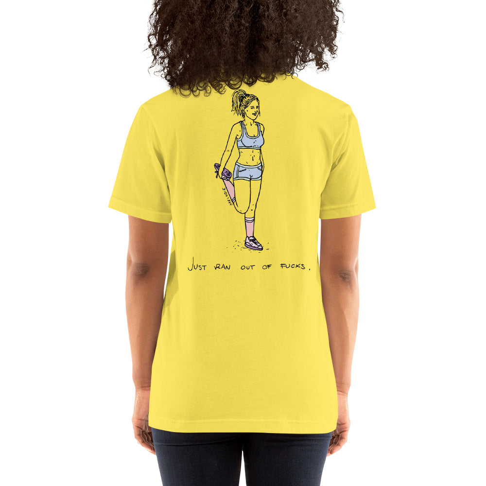 " Just Ran Out Of Fuck ( Front & Back ) " Short-Sleeve Unisex T-Shirt