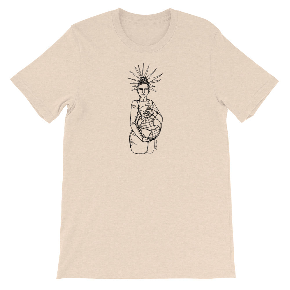 " Our World x Empowers " Front and Back Print Short-Sleeve Unisex T-Shirt