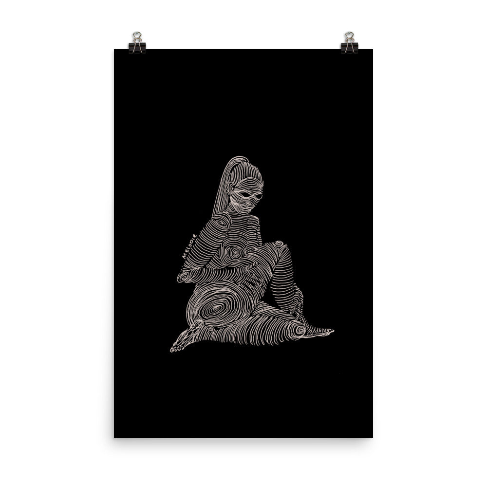 " 2/7 Deadly sins " White Ink Print/Poster