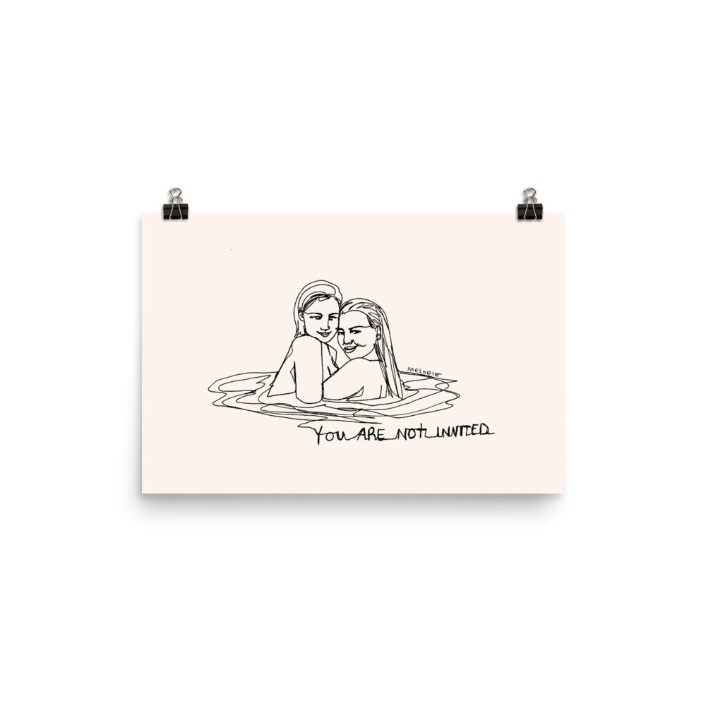 " you are not invited " online drawing Poster